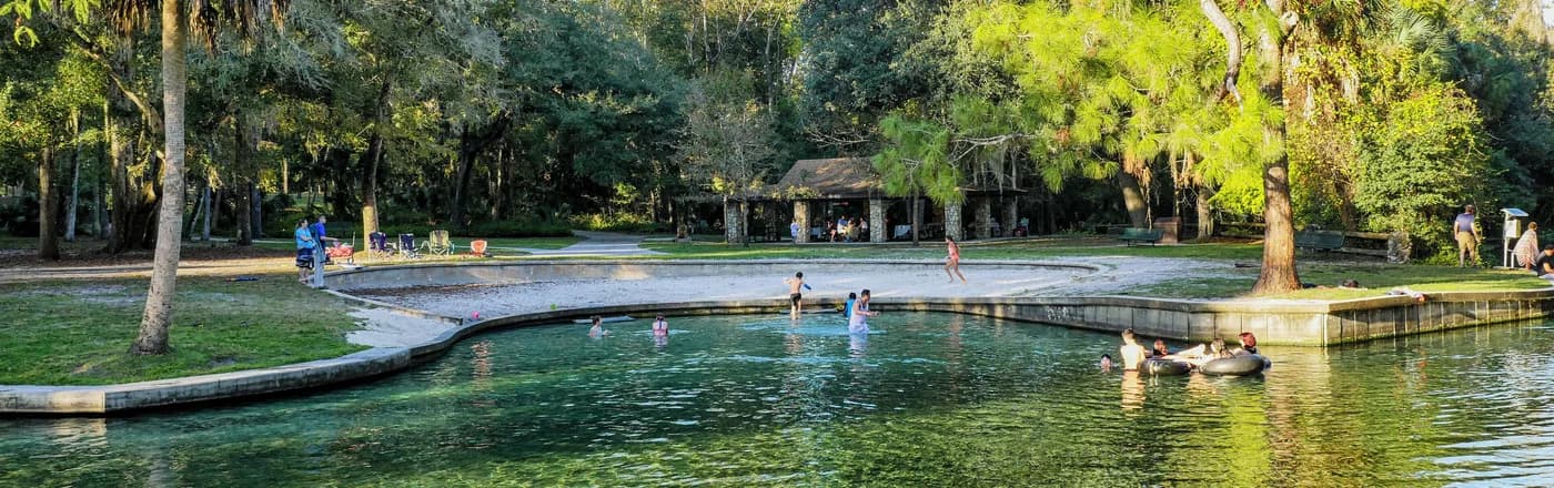 Clear spring waters at a park near Apopka