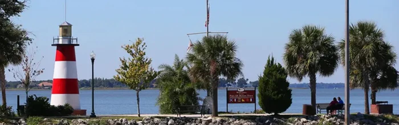 The Mount Dora lighthouse on Lake Dora at Grantham Point