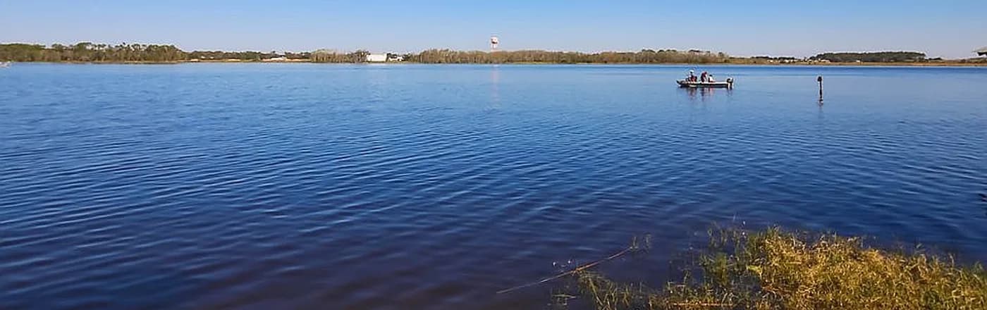 Fishing on the open lake at Polk City