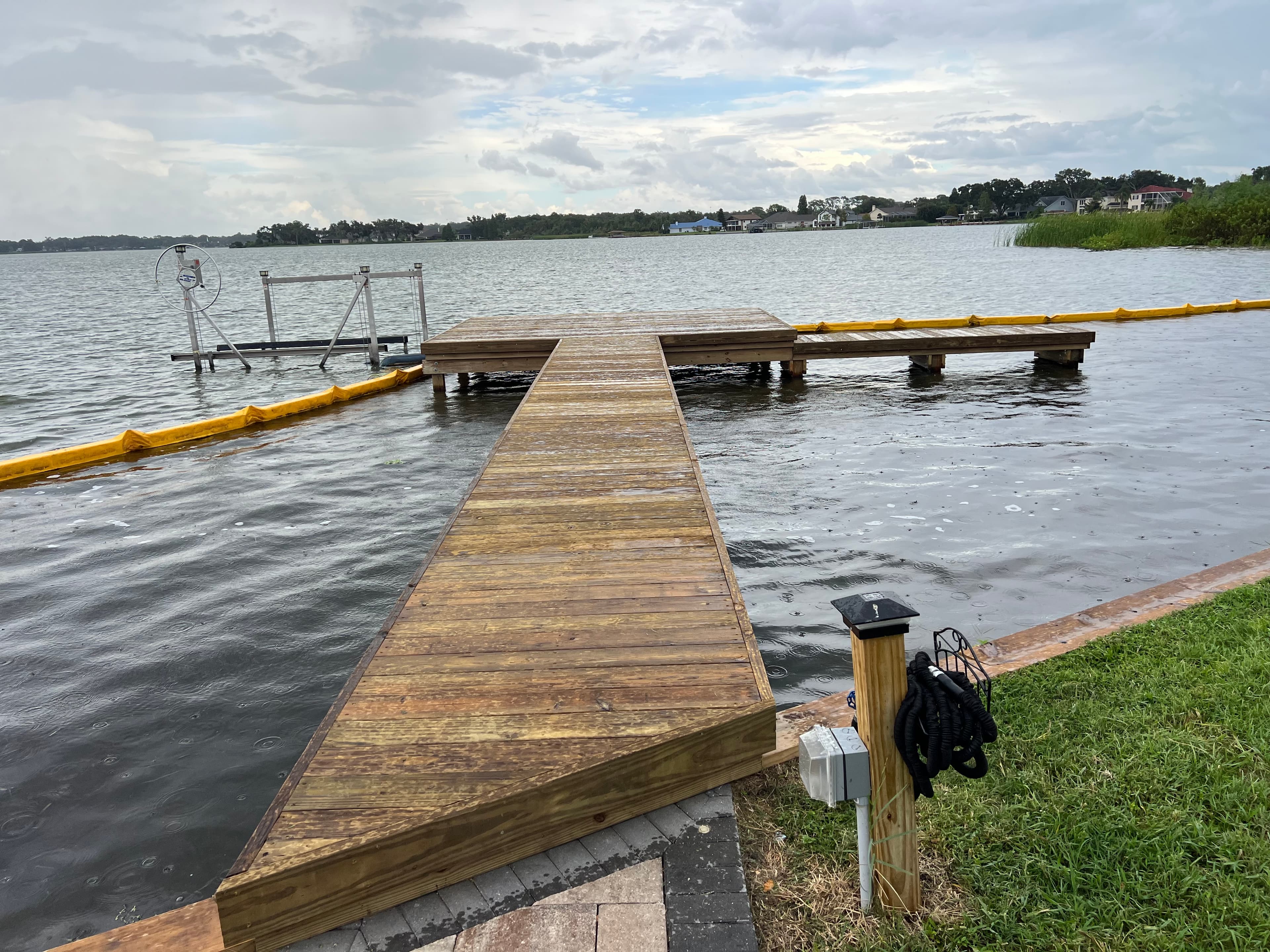 Residential Lake Dock with Boat Lift — Central Florida